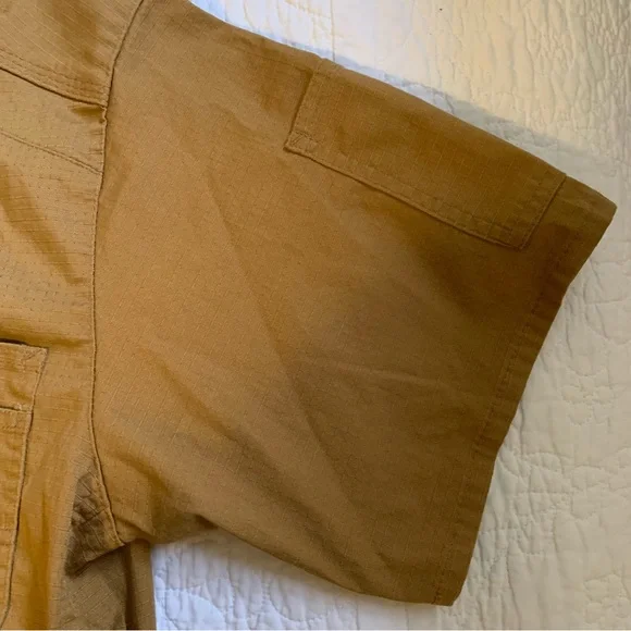 Carhartt Men's Modern Fit Rugged Flex Scrub Top size Medium brown tan - Picture 4 of 7